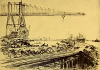 An illustration from Joseph Pennell's pictures of the Panama canal: reproductions of a series of lithographs made by him on the isthmus of Panama, January-March, 1912 (1912)