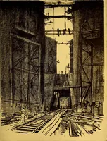 An illustration from Joseph Pennell's pictures of the Panama canal: reproductions of a series of lithographs made by him on the isthmus of Panama, January-March, 1912 (1912)