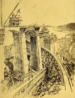 An illustration from Joseph Pennell's pictures of the Panama canal: reproductions of a series of lithographs made by him on the isthmus of Panama, January-March, 1912 (1912)