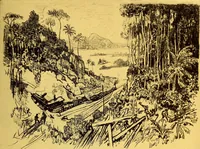 An illustration from Joseph Pennell's pictures of the Panama canal: reproductions of a series of lithographs made by him on the isthmus of Panama, January-March, 1912 (1912)