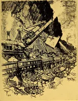 An illustration from Joseph Pennell's pictures of the Panama canal: reproductions of a series of lithographs made by him on the isthmus of Panama, January-March, 1912 (1912)