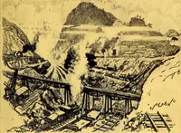 An illustration from Joseph Pennell's pictures of the Panama canal: reproductions of a series of lithographs made by him on the isthmus of Panama, January-March, 1912 (1912)