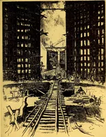 An illustration from Joseph Pennell's pictures of the Panama canal: reproductions of a series of lithographs made by him on the isthmus of Panama, January-March, 1912 (1912)