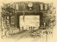 An illustration from Joseph Pennell's pictures of war work in America : reproductions of a series of lithographs of munition works made by him with the permission and authority of the United States government, with notes and an introduction by the artist (1918)