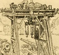 An illustration from Joseph Pennell's pictures of war work in America : reproductions of a series of lithographs of munition works made by him with the permission and authority of the United States government, with notes and an introduction by the artist (1918)