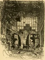 An illustration from Joseph Pennell's pictures of war work in America : reproductions of a series of lithographs of munition works made by him with the permission and authority of the United States government, with notes and an introduction by the artist (1918)