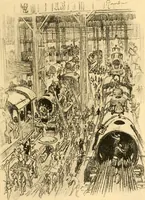 Picture 36 of 38 from Joseph Pennell's pictures of war work in America : reproductions of a series of lithographs of munition works made by him with the permission and authority of the United States government, with notes and an introduction by the artist (1918), leaf 150