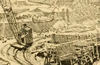 An illustration from Joseph Pennell's pictures of war work in America : reproductions of a series of lithographs of munition works made by him with the permission and authority of the United States government, with notes and an introduction by the artist (1918)