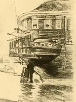Picture 18 of 38 from Joseph Pennell's pictures of war work in America : reproductions of a series of lithographs of munition works made by him with the permission and authority of the United States government, with notes and an introduction by the artist (1918), leaf 74