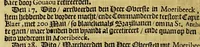An illustration from Journael, ofte historiaelse beschrijvinge van Matheus vanden Broeck. : Van 't geen hy selfs ghesien ende waerachtigh gebeurtis, wegen 't begin ende revolte van de Portugese in Brasiel, als mede de conditie en het overgaen van de forten aldaer (1651)