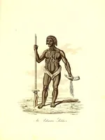 An illustration from Journal of a residence in Ashantee, comprising notes and researches relative to the Gold Coast, and the interior of Western Africa, chiefly collected from Arabic mss. and information communicated by the Moslems of Guinea: to which is prefixed an account of the origin and causes of the present war. Illustrated with a map and plates (1824)