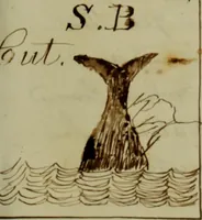 An illustration from [Journal of the Saratoga (Ship) of New Bedford, Mass. mastered by Frederick Slocum, kept by Washington Fosdick, on voyage from April 23, 1857 - December 12, 1858] (1857)