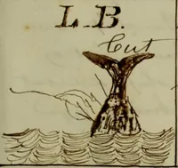 An illustration from [Journal of the Saratoga (Ship) of New Bedford, Mass. mastered by Frederick Slocum, kept by Washington Fosdick, on voyage from April 23, 1857 - December 12, 1858] (1857)