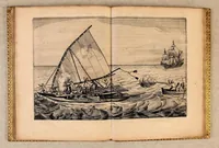Picture 4 of 6 from Journal ou description du merveilleux voyage de Guillaume Schouten : Hollandois natif de Hoorn, fait es années 1615, 1616, & 1617, comme (en circum-navigeant le globe terrestre) il a descouvert vers le Zud du destroit de Magellan vn nouveau passage, jusques à la grande Mer de Zud. Ensemble, des avantures admirables qui luy sont advenues en descouvrant de plusieurs isles, & peuples estranges (1619), leaf 71