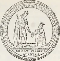 An illustration from Journals of the House of Burgesses of Virginia (1619)