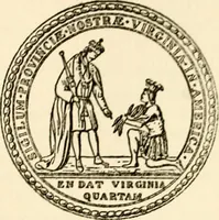 An illustration from Journals of the House of Burgesses of Virginia (1619)