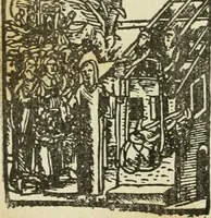 An illustration from Új testamentu maar ellven, mellet az görög és diák ellvbol ... fordijtant [Sylvester János.] (1541)