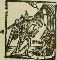 An illustration from Új testamentu maar ellven, mellet az görög és diák ellvbol ... fordijtant [Sylvester János.] (1541)