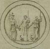 An illustration from Justi Rycquii De Capitolio romano commentarius : in quo illustria ejus olim aedificia, sacra, & profana : deorum dearumque nomina : arcus item triumphales, columnae, statuae, tropaea, colossi, caeteraque ornamenta ad curate describuntur : & plura alia antiquitatis monimenta proferuntur, emendantur, explicantur : figuris aenis & notis viri philologi illustrata & aucta (1696)