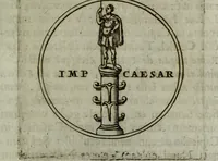 Picture 12 of 19 from Justi Rycquii De Capitolio romano commentarius : in quo illustria ejus olim aedificia, sacra, & profana : deorum dearumque nomina : arcus item triumphales, columnae, statuae, tropaea, colossi, caeteraque ornamenta ad curate describuntur : & plura alia antiquitatis monimenta proferuntur, emendantur, explicantur : figuris aenis & notis viri philologi illustrata & aucta (1696), leaf 342