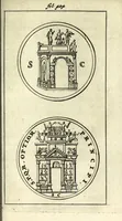 An illustration from Justi Rycquii De Capitolio Romano commentarius : in quo, illustria ejus olim aedificia, sacra, & profana : deorum dearumque nomina, arcus item triumphales, columnae, statuae, tropaea, colossi, caeteraque ornamenta adcuratè describuntur, & plura alia antiquitatis monimenta proferuntur, emendantur, explicantur (1669)