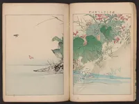An illustration from Kachō gafu : eshima no nami (1898)