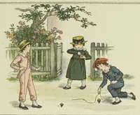 Picture 2 of 11 from Kate Greenaway's book of games (1889), leaf 17