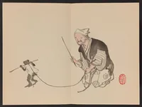 An illustration from Keinen shūgajō (1906)