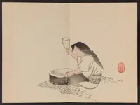 An illustration from Keinen shūgajō (1906)