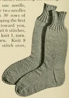 An illustration from Khaki knitting book (1917)