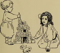 An illustration from The kindergarten in the home; a book for parents and for all interested in child-training (1909)