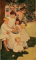 An illustration from The kindergarten in the home; a book for parents and for all interested in child-training (1909)