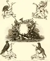 Picture 23 of 26 from Knight's heraldic illustrations designed for the use of herald painters and engravers (1843), leaf 38