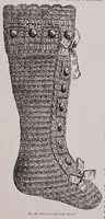 An illustration from Knitting and crochet. A guide to the use of the needle and the hook .. (1885)