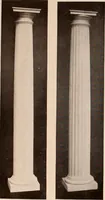 An illustration from Koll's patent lock-joint staved and turned columns. (1913)
