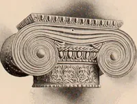 An illustration from Koll's patent lock-joint staved and turned columns. (1913)
