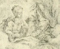 An illustration from Königliche Halss-Zierde einer Gott-liebenden Seelen : in sich begreiffend überaus kräftige Morgen- Abend- Mess- Beicht- und Communion-Gebetter, zu dem hochwürdigsten Sacrament des Altars, der aller-heiligsten Dreyfaltigkeit, von süssen Namen Jesu, Leiden Christi, zu der Mutter Gottes, allen Heil. Engeln und verschidenen Heiligen Gottes : nebst beygefügten Tag-Zeiten zu der göttlichen Fürsichtigkeit ... wie auch mit unterschiedlichen Litaneyen ... : allen Gott-liebenden Herzen zu grösserer Andacht aus verschiedenen approbirten Büchern zusammen getragen, auch auf ein neues in vielen verbesseret ..