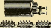 An illustration from Konstruktion, Bau und Betrieb von Funkeninduktoren und deren Anwendung, mit besonderer Berücksichtigung der Röntgenstrahlen-Technik (1904)