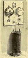 An illustration from Konstruktion, Bau und Betrieb von Funkeninduktoren und deren Anwendung, mit besonderer Berücksichtigung der Röntgenstrahlen-Technik (1904)