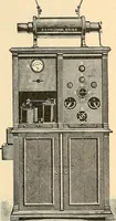 An illustration from Konstruktion, Bau und Betrieb von Funkeninduktoren und deren Anwendung, mit besonderer Berücksichtigung der Röntgenstrahlen-Technik (1904)