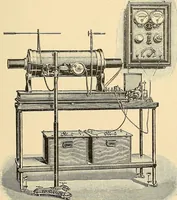An illustration from Konstruktion, Bau und Betrieb von Funkeninduktoren und deren Anwendung, mit besonderer Berücksichtigung der Röntgenstrahlen-Technik (1904)