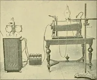 An illustration from Konstruktion, Bau und Betrieb von Funkeninduktoren und deren Anwendung, mit besonderer Berücksichtigung der Röntgenstrahlen-Technik (1904)