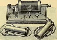 An illustration from Konstruktion, Bau und Betrieb von Funkeninduktoren und deren Anwendung, mit besonderer Berücksichtigung der Röntgenstrahlen-Technik (1904)
