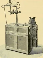 An illustration from Konstruktion, Bau und Betrieb von Funkeninduktoren und deren Anwendung, mit besonderer Berücksichtigung der Röntgenstrahlen-Technik (1904)