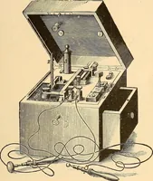 An illustration from Konstruktion, Bau und Betrieb von Funkeninduktoren und deren Anwendung, mit besonderer Berücksichtigung der Röntgenstrahlen-Technik (1904)