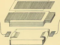 An illustration from Konstruktion, Bau und Betrieb von Funkeninduktoren und deren Anwendung, mit besonderer Berücksichtigung der Röntgenstrahlen-Technik (1904)