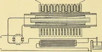 An illustration from Konstruktion, Bau und Betrieb von Funkeninduktoren und deren Anwendung, mit besonderer Berücksichtigung der Röntgenstrahlen-Technik (1904)