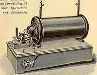 An illustration from Konstruktion, Bau und Betrieb von Funkeninduktoren und deren Anwendung, mit besonderer Berücksichtigung der Röntgenstrahlen-Technik (1904)