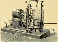 An illustration from Konstruktion, Bau und Betrieb von Funkeninduktoren und deren Anwendung, mit besonderer Berücksichtigung der Röntgenstrahlen-Technik (1904)