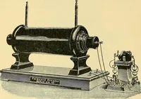 An illustration from Konstruktion, Bau und Betrieb von Funkeninduktoren und deren Anwendung, mit besonderer Berücksichtigung der Röntgenstrahlen-Technik (1904)